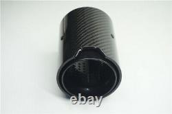 2PC Car Real Carbon Fiber Exhaust tip For BMW 1234 M Performance exhaust pipe M2