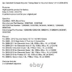 2pc Intake & Exhaust Camshaft Adjusters for Vauxhall Astra 1.8 1.6 2004-2012