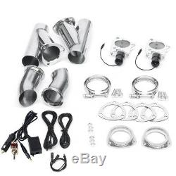 3'' Electric Dual Exhaust Valve Catback Y-pipe Cutout E-Cut System Manual