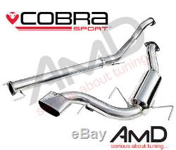 Cobra Astra VXR Exhaust 3 Cat Back Non Resonated Astra H VXR Stainless