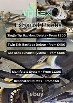 Custom stainless steel exhausts- Fiesta ST, Corsa, Astra, Micra backbox removal