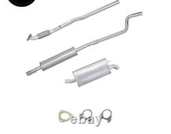 Exhaust For Vauxhall Astra H 1.4 2004-13 Front, MID & Rear Silencer + Fittings