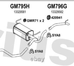 Exhaust Full System VAUXHALL ASTRA J 1.4 PETROL 12/2009-12/2016