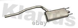 Exhaust Tail Pipe With Back Box for Vauxhall Astra 1.4 Turbo 2015-2022 Klarius