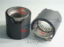 Exhaust Tip 4pcs Matte Real Carbon Fiber 73MM in 93MM OUT for BMW M Series Short