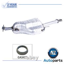 For Vauxhall Astra G 2000-2005 Rear Exhaust Silencer with Chrome Tip + Gasket