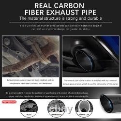 For Vauxhall Astra VXR OPC 2Pcs 2.5 In 3.5 Out Carbon Exhaust Trim Pipe Tips