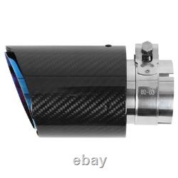 For Vauxhall Astra VXR OPC 2Pcs 2.5 In 3.5 Out Carbon Exhaust Trim Pipe Tips