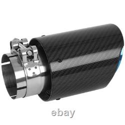 For Vauxhall Astra VXR OPC 2Pcs 2.5 In 3.5 Out Carbon Exhaust Trim Pipe Tips