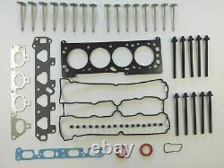 For Vauxhall Astra Zafira 1.6 Z16xe Head Gasket Set Bolts Inlet Exhaust Valves