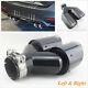 Left+Right Real Carbon Fiber 63-89mm Car SUV Exhaust Tip Dual Pipe Plating Black