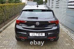 Opel Astra K 1.4T 1.6T Dual Exit Exhaust 120x80mm Approved