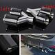 Pair 63mm Glossy Carbon Fiber Car Right+Left Dual Pipe Tail Exhaust Tip Muffler