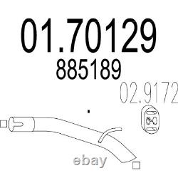 Rear Exhaust Pipe Vauxhall Astra J 170129