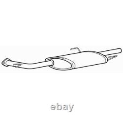 Rear Exhaust Silencer Back Box for Vauxhall Astra Dual Fuel 1.6 (2000-2001)