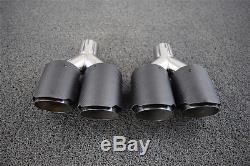 Stainless Steel Carbon Fiber Car Exhaust Dual Pipe Tip for Rear Bumper Diffuser