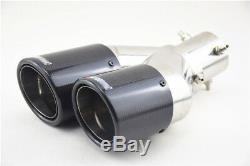Stainless steel Carbon (Right+Left) Bent Adjustable SUV Car Exhaust Pipe Muffler