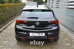 Ulter Sport Exhaust for Vauxhall Astra K Yr 2015 Oval 4 23/32x3 5/32in