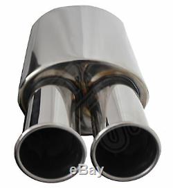 Universal Performance Free Flow Stainless Exhaust Backbox St35-vxh1