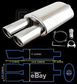 Universal Performance Free Flow Stainless Exhaust Backbox Yfx-0690 Vxl1