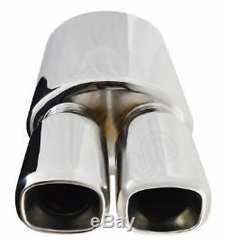Universal Performance Free Flow Stainless Exhaust Backbox Yfx-0697 Vxl1