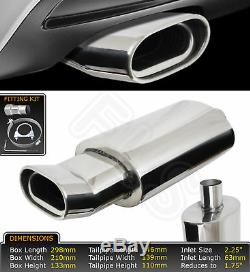 Universal Performance Free Flow Stainless Steel Exhaust Backbox Lms-001- Vxl1