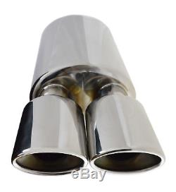 Universal Performance Free Flow Stainless Steel Exhaust Backbox Yfx-0732 Vxl1