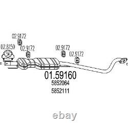 VAUXHALL ASTRA Coupe MIDDLE SILENCER 2000-2005