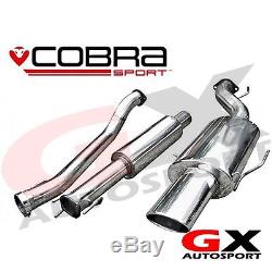 VX74 Cobra Sport Vauxhall Astra H SRI 2.0T 04-10 Cat Back Exhaust Resonated
