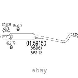 Vauxhall Astra CC Middle Silencer 1998-2009