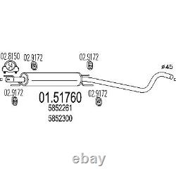 Vauxhall Astra MIDDLE SILENCER 1998-2009