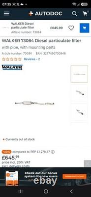 Walker 73084 Soot Diesel Particulate Filter DPF for Euro5 Astra J 1,7CDTI